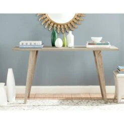 Manny Console Table - Oak - Safavieh
