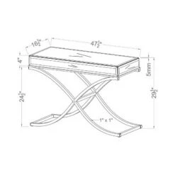 Lila Console Table Chrome - HOMES: Inside + Out -Console Tables Sales unnamed file 3236
