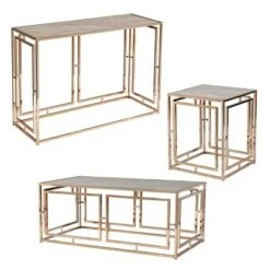 Glenshippe Faux Marble Console Table Champagne - Aiden Lane -Console Tables Sales unnamed file 3250