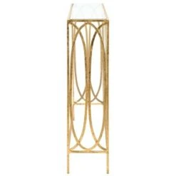 Carina Oval Ringed Console Table - Gold - Safavieh -Console Tables Sales unnamed file 3304