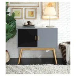Oslo Storage Console Gray/Black - Breighton Home -Console Tables Sales unnamed file 3310
