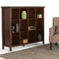 448" Stratford 12 Cube Storage Russet Brown - WyndenHall