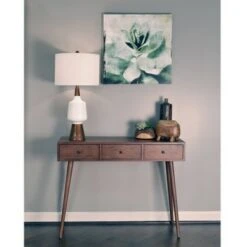 Decor Therapy Mid Century Three Drawer Wood Console Table - Décor Therapy Walnut -Console Tables Sales unnamed file 3354