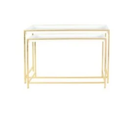 Olivia & May Set of 2 Contemporary Console Tables White - Olivia & May 11 Olivia & May Set of 2 Contemporary Console Tables White - Olivia & May -Console Tables Sales unnamed file 3378