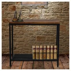 Carolina Cottage Conroy Console Chestnut/Black - Carolina Forge