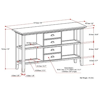 Mansfield Console Sofa Table - WyndenHall Distressed Gray 10 Mansfield Console Sofa Table - WyndenHall Distressed Gray - Image 8
