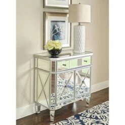 Sasha Mirrored 1Drawer 2Door Console - Powell Company -Console Tables Sales unnamed file 3434