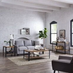 Modern Industrial Console Table Metal/Distressed Wood - Danya B. -Console Tables Sales unnamed file 3455