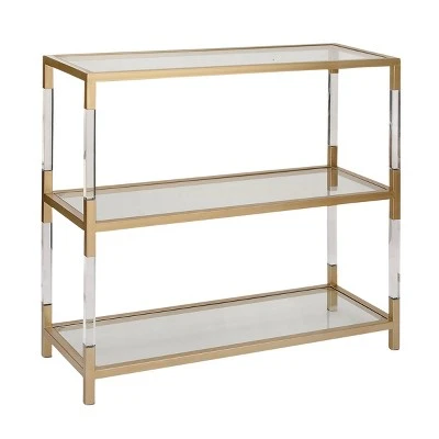 Olivia & May Metal and Acrylic Console Table Gold - Olivia & May 4 Olivia & May Metal and Acrylic Console Table Gold - Olivia & May - Image 2