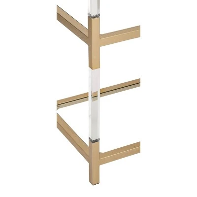 Olivia & May Metal and Acrylic Console Table Gold - Olivia & May 5 Olivia & May Metal and Acrylic Console Table Gold - Olivia & May - Image 3
