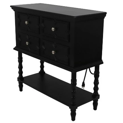 Decor Therapy Mona Four Drawer Console Table - Décor Therapy White 3 Decor Therapy Mona Four Drawer Console Table - Décor Therapy White