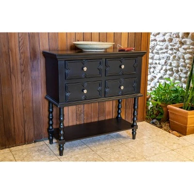 Decor Therapy Mona Four Drawer Console Table - Décor Therapy White 12 Decor Therapy Mona Four Drawer Console Table - Décor Therapy White - Image 10