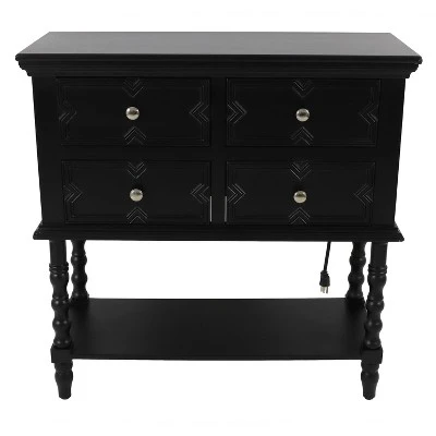 Decor Therapy Mona Four Drawer Console Table - Décor Therapy White 13 Decor Therapy Mona Four Drawer Console Table - Décor Therapy White - Image 11