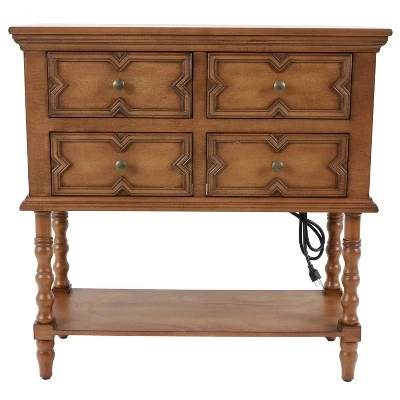 Decor Therapy Mona Four Drawer Console Table - Décor Therapy White 14 Decor Therapy Mona Four Drawer Console Table - Décor Therapy White - Image 12