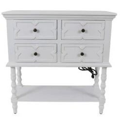 Decor Therapy Mona Four Drawer Console Table - Décor Therapy White 27 Decor Therapy Mona Four Drawer Console Table - Décor Therapy White -Console Tables Sales unnamed file 3507