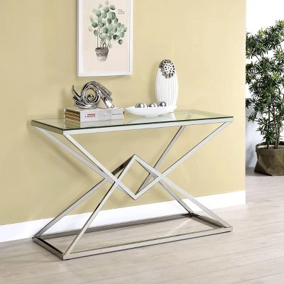 Justi Glass Top Sofa Table - miBasics Gold Plating 3 Justi Glass Top Sofa Table - miBasics Gold Plating