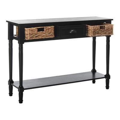 Christa Console Table with Storage - Safavieh Distressed Black 4 Christa Console Table with Storage - Safavieh Distressed Black - Image 2