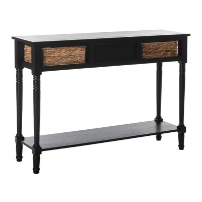 Christa Console Table with Storage - Safavieh Distressed Black 6 Christa Console Table with Storage - Safavieh Distressed Black - Image 4