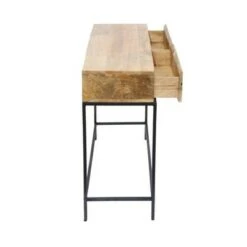 Mango Wood and Metal Console Table Natural Oak - The Urban Port -Console Tables Sales unnamed file 3588