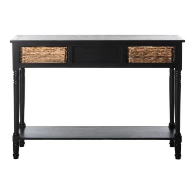 Christa Console Table with Storage - Safavieh Distressed Black 7 Christa Console Table with Storage - Safavieh Distressed Black - Image 5
