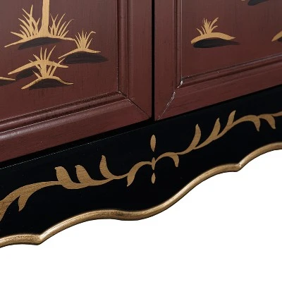 Jenny Hand Painted 2Door Console Table - Powell Company Red 10 Jenny Hand Painted 2Door Console Table - Powell Company Red - Image 8