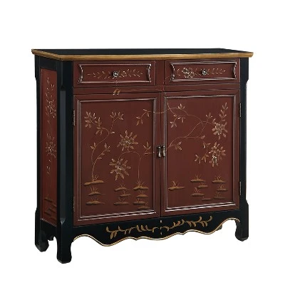 Jenny Hand Painted 2Door Console Table - Powell Company Red 12 Jenny Hand Painted 2Door Console Table - Powell Company Red - Image 10