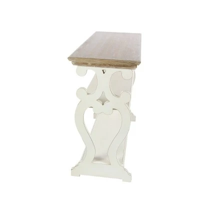 Olivia & May Farmhouse Wood Console Table White - Olivia & May 8 Olivia & May Farmhouse Wood Console Table White - Olivia & May - Image 6