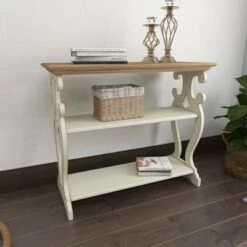 Olivia & May Farmhouse Wood Console Table White - Olivia & May 24 Olivia & May Farmhouse Wood Console Table White - Olivia & May -Console Tables Sales unnamed file 3619