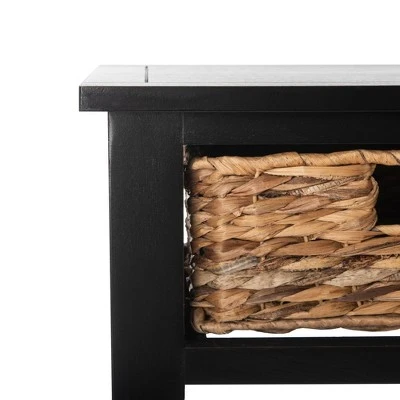 Christa Console Table with Storage - Safavieh Distressed Black 10 Christa Console Table with Storage - Safavieh Distressed Black - Image 8