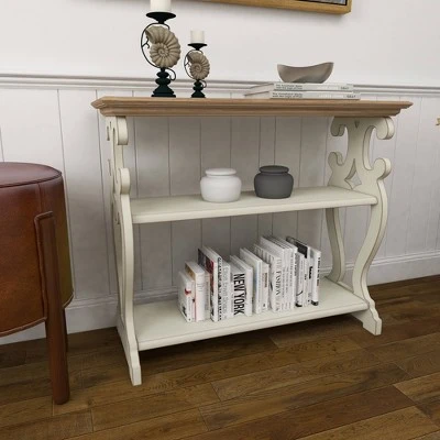 Olivia & May Farmhouse Wood Console Table White - Olivia & May 10 Olivia & May Farmhouse Wood Console Table White - Olivia & May - Image 8