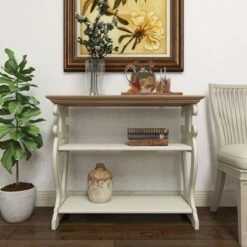 Olivia & May Farmhouse Wood Console Table White - Olivia & May 27 Olivia & May Farmhouse Wood Console Table White - Olivia & May -Console Tables Sales unnamed file 3622