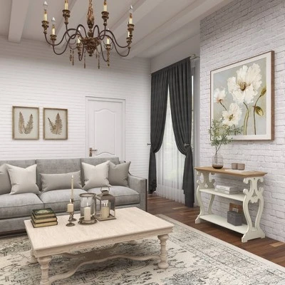 Olivia & May Farmhouse Wood Console Table White - Olivia & May 16 Olivia & May Farmhouse Wood Console Table White - Olivia & May - Image 14