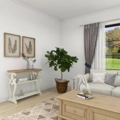 Olivia & May Farmhouse Wood Console Table White - Olivia & May 33 Olivia & May Farmhouse Wood Console Table White - Olivia & May -Console Tables Sales unnamed file 3628