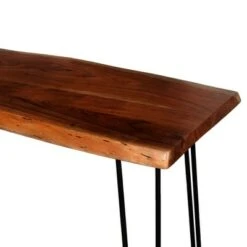 Alaterre Furniture Hairpin Natural Brown Live Edge Media Console Table Metal And Wood -Console Tables Sales unnamed file 3650