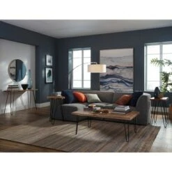 Alaterre Furniture Hairpin Natural Brown Live Edge Media Console Table Metal And Wood -Console Tables Sales unnamed file 3654