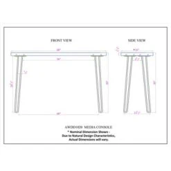 Alaterre Furniture Hairpin Natural Brown Live Edge Media Console Table Metal And Wood -Console Tables Sales unnamed file 3655