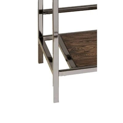 Modern Style Sofa Table Brown/Silver - HomeFare 5 Modern Style Sofa Table Brown/Silver - HomeFare - Image 3