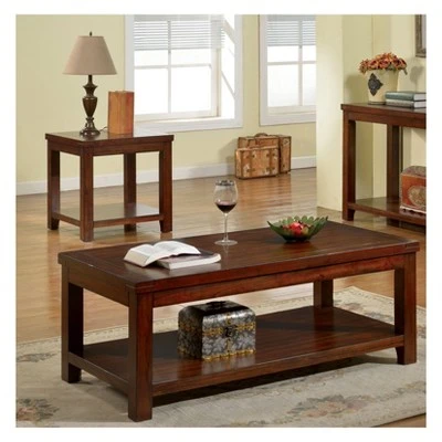 Sineca Simple Natural Wood Grain Sofa Table Dark Cherry - miBasics 4 Sineca Simple Natural Wood Grain Sofa Table Dark Cherry - miBasics - Image 2