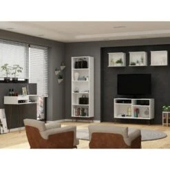 39.37" Rockefeller Entryway Console - Manhattan Comfort Brown -Console Tables Sales unnamed file 3718