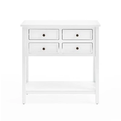 32" Middlebury Wood Console Table with 4 Drawers White - Alaterre Furniture 9 32" Middlebury Wood Console Table with 4 Drawers White - Alaterre Furniture - Image 7