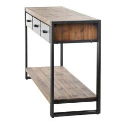 Calvin Console Table with Metal Frame Natural/Black - StyleCraft -Console Tables Sales unnamed file 3745