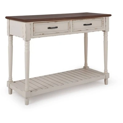 Baker Console Table Antique White - ClickDecor 4 Baker Console Table Antique White - ClickDecor - Image 2