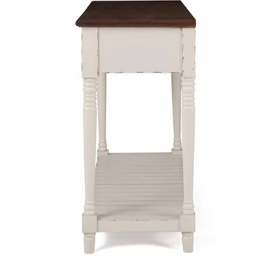Baker Console Table Antique White - ClickDecor 5 Baker Console Table Antique White - ClickDecor - Image 3