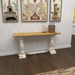Olivia & May Vintage Wood Console Table White - Olivia & May 20 Olivia & May Vintage Wood Console Table White - Olivia & May -Console Tables Sales unnamed file 3798