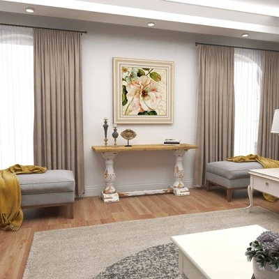 Olivia & May Vintage Wood Console Table White - Olivia & May 11 Olivia & May Vintage Wood Console Table White - Olivia & May - Image 9