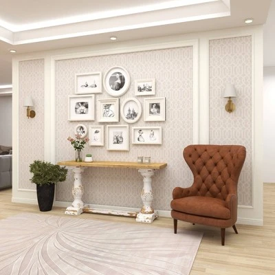 Olivia & May Vintage Wood Console Table White - Olivia & May 14 Olivia & May Vintage Wood Console Table White - Olivia & May - Image 12