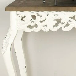 Wood Parisian Design Floral Ornate Detailing Console Table White - Olivia & May -Console Tables Sales unnamed file 3821