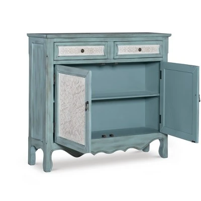 Duncan Cabinet Console Table Antique Blue - Powell Company 4 Duncan Cabinet Console Table Antique Blue - Powell Company - Image 2