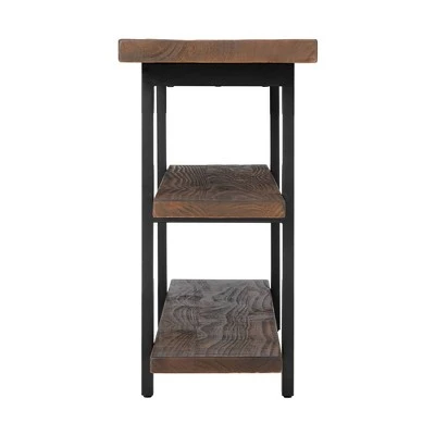 Pomona 2 Shelf Console Table Brown - Alaterre Furniture 5 Pomona 2 Shelf Console Table Brown - Alaterre Furniture - Image 3
