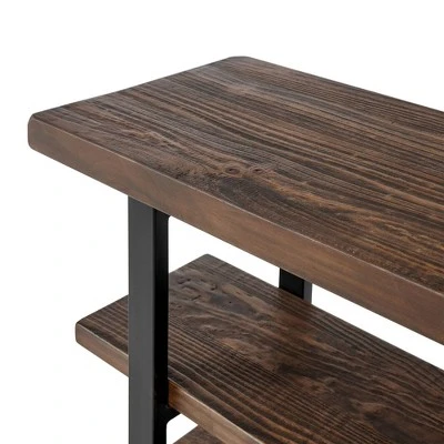 Pomona 2 Shelf Console Table Brown - Alaterre Furniture 10 Pomona 2 Shelf Console Table Brown - Alaterre Furniture - Image 8